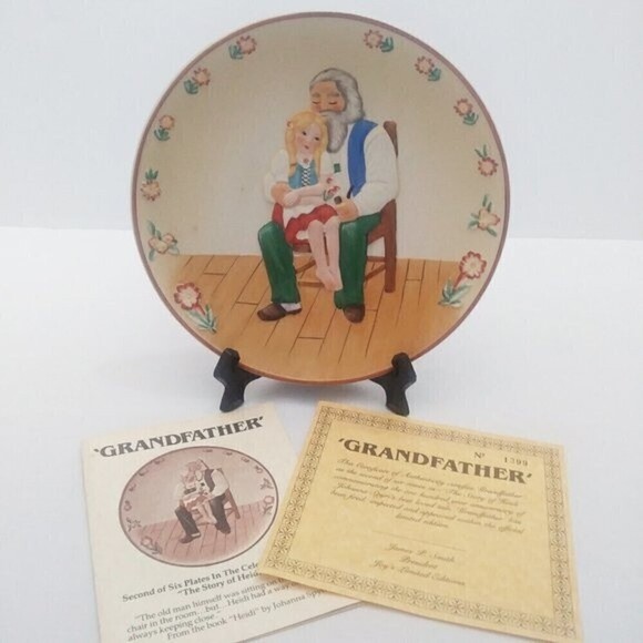 Grandfather The Hamilton Collection The Story Of Heidi Collector Plate 2nd Issue - Picture 1 of 3
